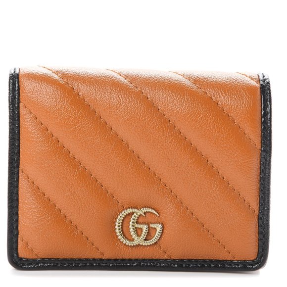 Gucci Interlocking GG Vaccha Brown Mini Wallet NEW WITH DUST BAG AND BOX